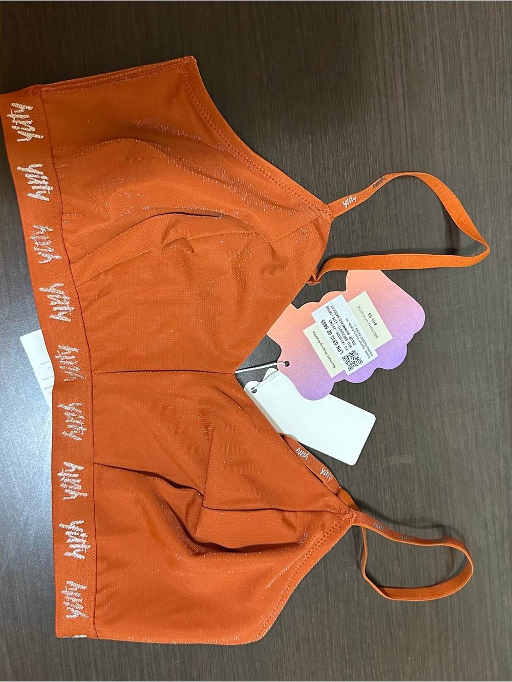 YITTY Orange Bralette with Logo Band